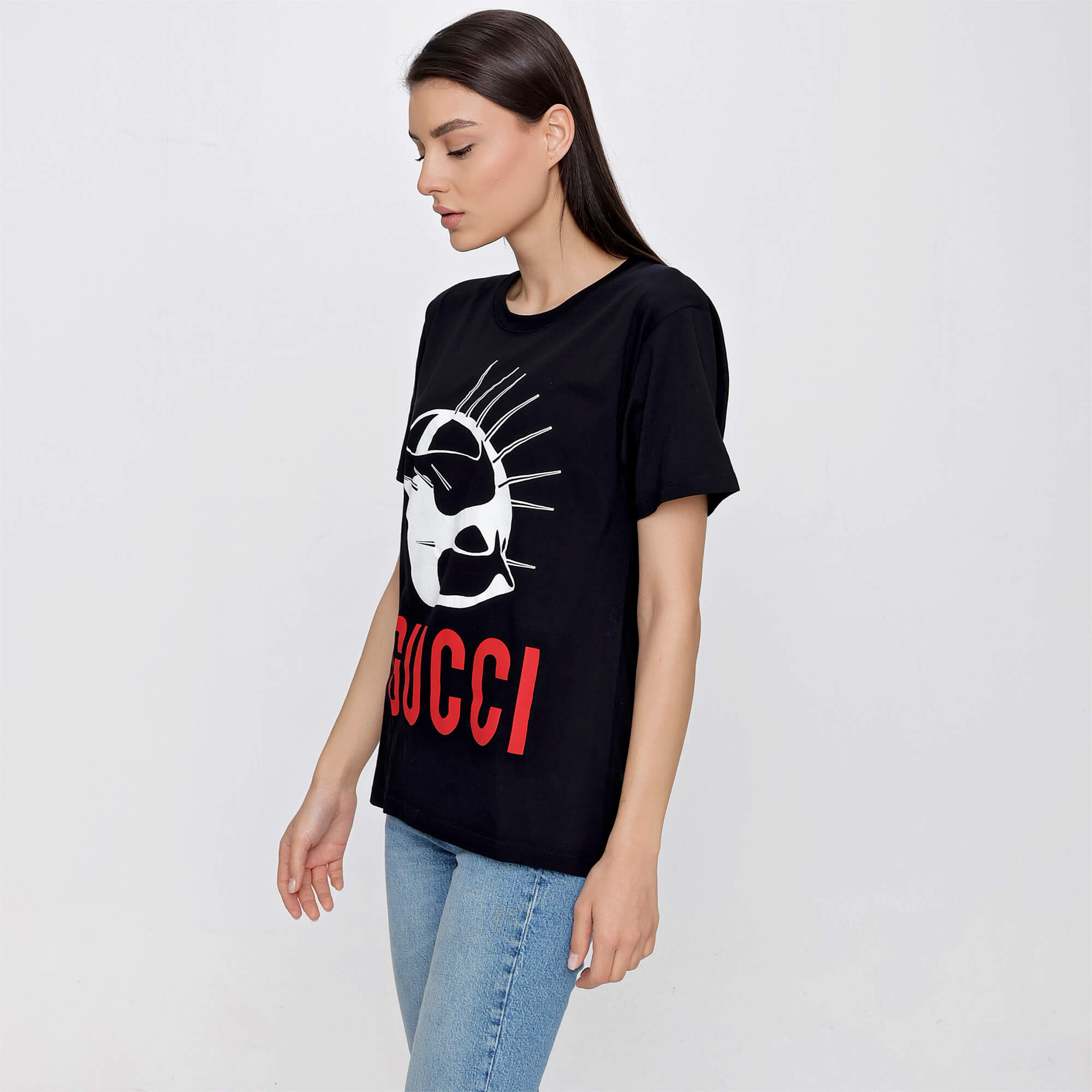 Gucci - Black Manifesto Mask Oversized Tshirt